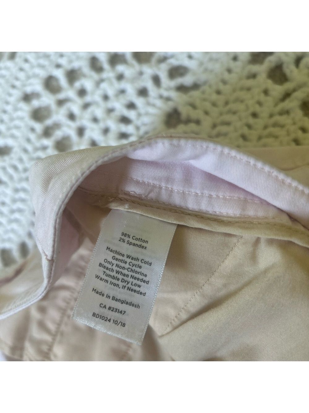 TALBOTS Bermuda Chino Casual Shorts 16 Pale Pink - Picture 5 of 9